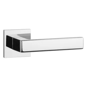 Дверная ручка на квадратном основании Stile Miia Q SLIMM 7mm полированный хром