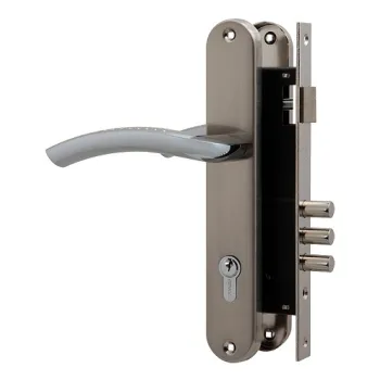 Замок цилиндровый с в комплекте с ручкой Fuaro LOCKSET.9013 (SET F9011) SN/CP матовый никель/хром