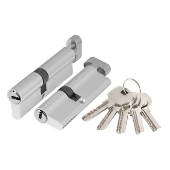 Цилиндровый механизм Ajax (AX202/80) AX2002Knob80 (30+10+40) CP хром с вертушкой