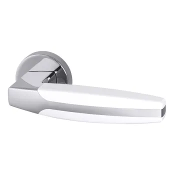 Дверная ручка на круглом основании Armadillo ARC URB2 CP/CP/White-14 хром/белый