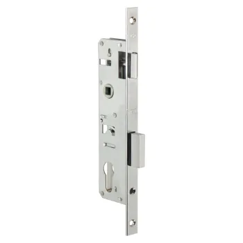 Корпус узкопрофильного замка с защёлкой  Kale kilit 153/P (30 mm) w/b (хром)