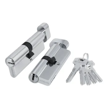 Цилиндровый механизм Fuaro (200 ZM/110)2000ZMKnob110(50+10+50) CP хром 5Key с вертушкой