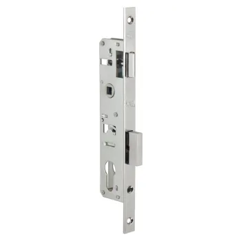 Корпус узкопрофильного замка с защёлкой  Kale kilit 153/P (20 mm) w/b (хром)