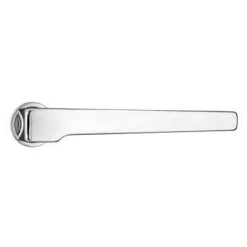 Дверная ручка на круглом основании Venezia Unique \"Sydney\" (серия SLIM) полированный хром