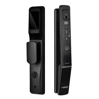 Замок врезной электронный Hogo V05 с распознаванием лица черный