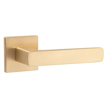 Дверная ручка на квадратном основании Punto раздельная K.ARC.Q52.VIVA SSG-39 сатинированное золото