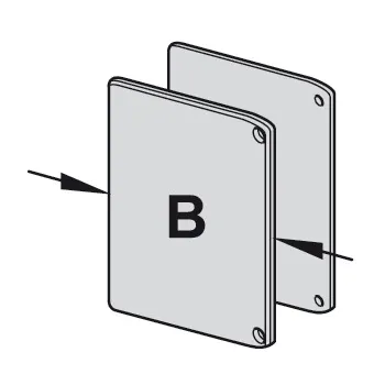 Торцевая заглушка для крепежной шины с отступом 8 мм Hafele 2 шт. арт. 941.25.033