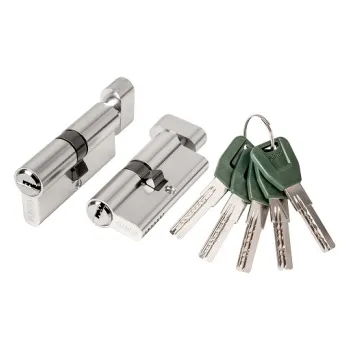 Цилиндровый механизм Punto (A202/100) A2002Knob100(40+10+50) с вертушкой SN никель 