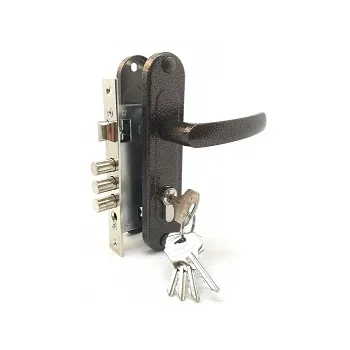 Замок врезной цилиндровый с защёлкой в комплекте с ручкой Zenit ЗВ7-60.1-02 (медь), 5 кл.