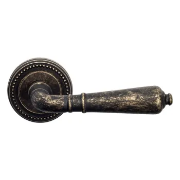 Дверная ручка на круглом основании Venezia \"VIGNOLE\" D3 античная бронза