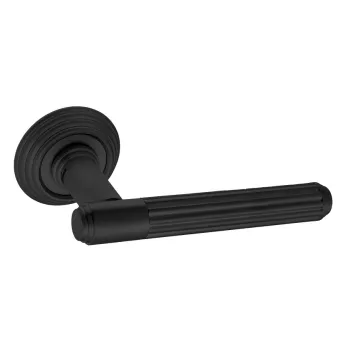 Дверная ручка на круглом основании Venezia \"EXA TUBE\" D8 черный