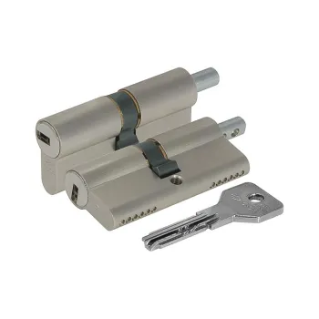 Цилиндровый механизм Cisa (Чиза) под вертушку ASIX OE302-43.12 (100 мм/40+10+50), НИКЕЛЬ