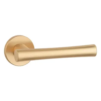Дверная ручка на круглом основании Aprile Papavera R KG матовое золото