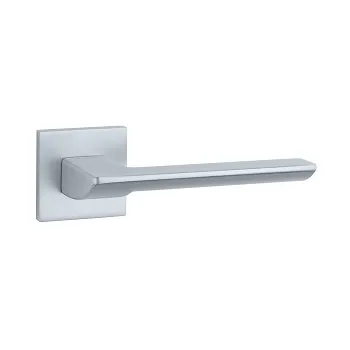 Дверная ручка на квадратном основании Stile Bira Q SLIMM 7mm хром матовый