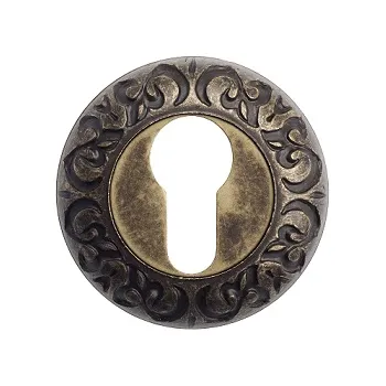Накладка дверная под цилиндр Venezia CYL-1 D4 античная бронза 2 шт.