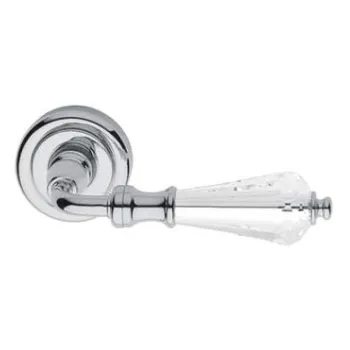 Дверная ручка на круглом основании Linea Cali VERONICA 900/103 CR хром глянцевый/хрусталь SWAROVSKI