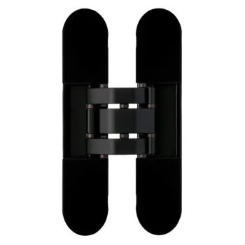 Петля скрытой установки универсальная Otlav Invisacta 230 3D (120x23 мм) 60кг черный матовый