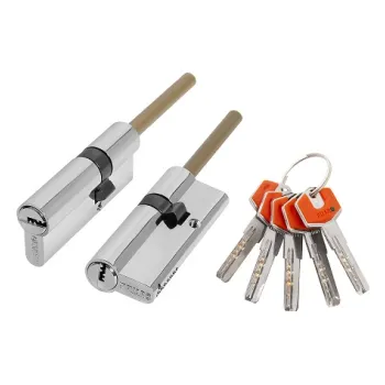 Цилиндровый механизм Fuaro D-PROTERM507/80 mm (45+10+25) термошток 8х65 мм CP, 5 кл.