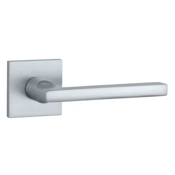 Дверная ручка на квадратном основании STILE SIRA Q SLIMM 7 mm матовый хром                     