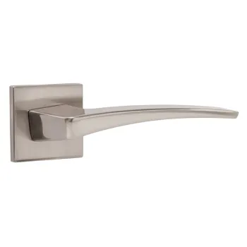 Дверная ручка на квадратном основании Punto раздельная K.ARC.Q52.LOTUS SN-3 матовый никель