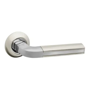 Дверная ручка на круглом основании Fuaro R.RM54.LARGO (LARGO RM) SN/CP-3 матовый никель/хром