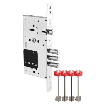 Замок врезной сувальдный Fuaro TERMO MDV25/S-60.85.3R16 4 key (ключ удл. 120/75 мм)