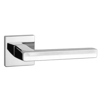Дверная ручка на квадратном основании APRILE PEA Q 7S LP полированный хром
