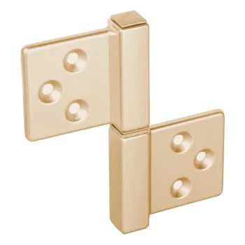 Петля накладная без врезки универсальная разборная Fratelli Cattini 143Q 38-35 BS матовая латунь