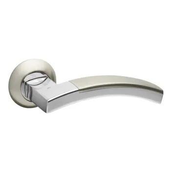 Дверная ручка на круглом основании Fuaro R.RM54.ACCORD (ACCORD RM) SN/CP-3 матовый никель/хром