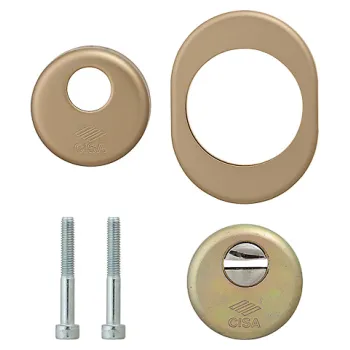 Броненакладка на Cisa цилиндр 06.470.00.64 (06.480.00.0+06.483.00.0.64+06.483.61.0.64) бронза