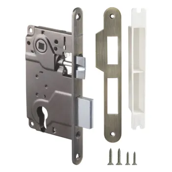 Корпус врезного замка c защёлкой Armadillo METLH25-50 Box (LH 25-50) AB бронза