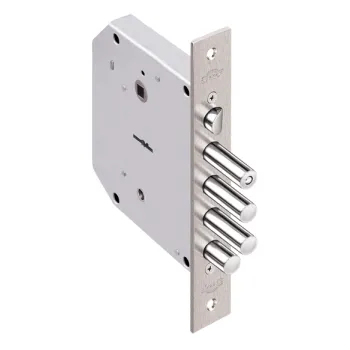 Замок врезной сувальдный с задвижкой и защёлкой Elbor Базальт 1.05.41, 5 кл. /02646/