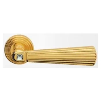 Дверная ручка на круглом основании Linea Cali OPERA 1056/112 OZ золото глянцевое/хрусталь SWAROVSKI