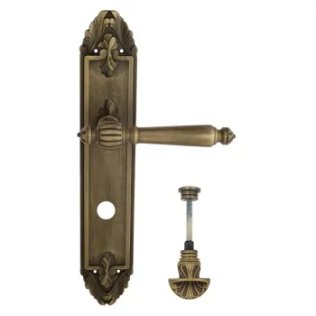 Дверная ручка Venezia \"PELLESTRINA\" WC-4 на планке PL90 матовая бронза