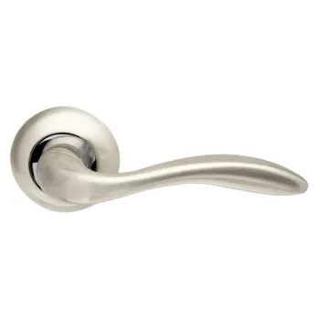 Дверная ручка на круглом основании Armadillo Selena LD19-1SN/CP-3 матовый никель/хром