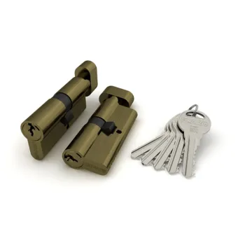 Цилиндровый механизм с вертушкой R302/70 mm-BL (30+10+30) AB бронза 5 кл. БЛИСТЕР