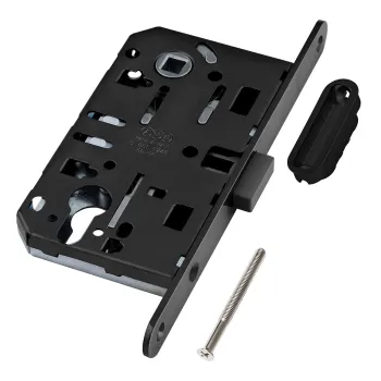 Замок магнитный под цилиндровый механизм AGB MEDIANA POLARIS B06103.50.93.640 с ответной планкой черный