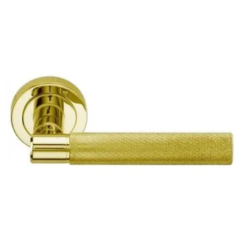 Дверная ручка на круглом основании Pasini Techno Grip 7221 OLV латунь