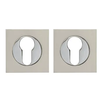 Накладка под цилиндр на квадратном основании Fuaro ET.K.KM52 (ET KM) SN/CP-3 матовый никель/хром