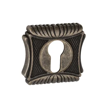 Накладка под ключ на нижней квадратной розетке Sicma CYL BF/Serenissima античная бронза