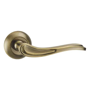 Дверная ручка на круглом основании Punto R.TL54.SALSA (SALSA TL) ABG-6 зеленая бронза