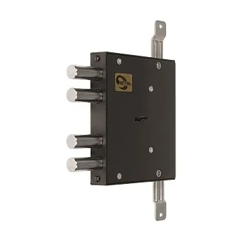 Замок врезной Mettem (Меттэм) сувальдный ЗВ8 151.1.0 с тягами (без лицевой планки), 5 кл. (ключ 60 мм)