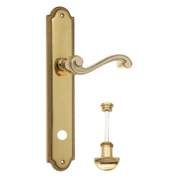 Дверная ручка Venezia \"VIVALDI\" WC-2 на планке PL98 полированная латунь
