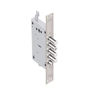 Замок врезной сувальдный с защёлкой Elbor Рубин 1.08.31 с тягами, 5 кл. /22636/