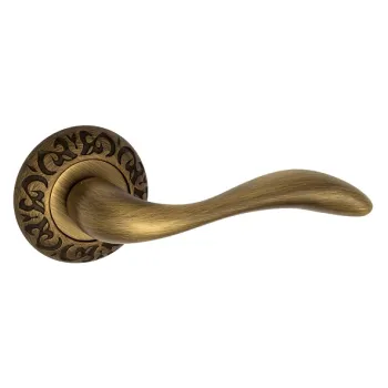 Дверная ручка на круглом основании Venezia \"ALESSANDRA\" D4 матовая бронза