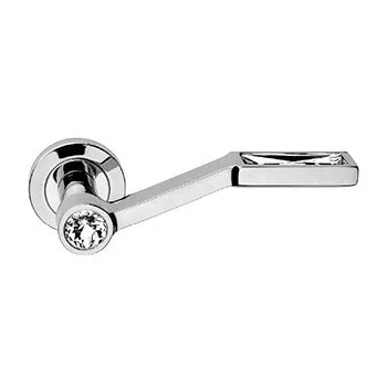 Дверная ручка на круглом основании Linea Cali VIOLA 1220/102 CR хром глянцевый/хрусталь SWAROVSKI