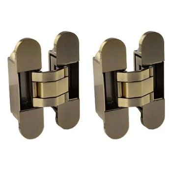 Петля скрытой установки ELEMENTIS 120x30 мм, 50 кг бронза античная (аналог Otlav)