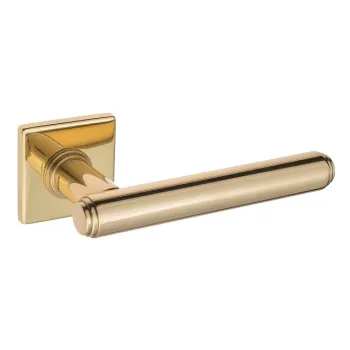 Дверная ручка на квадратном основании Venezia \"Exa\" FSS полированная латунь