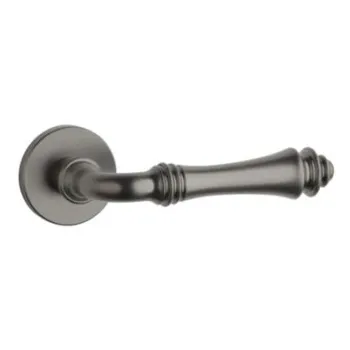 Дверная ручка на круглом основании Aprile Camelia R 7S GYM графит