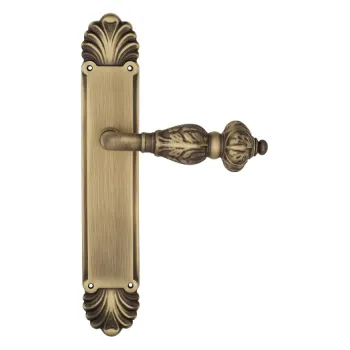 Дверная ручка Venezia \"LUCRECIA\" на планке PL87 матовая бронза